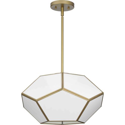 Latham 3 Light 18 inch Vintage Gold Semi-Flush Mount Ceiling Light