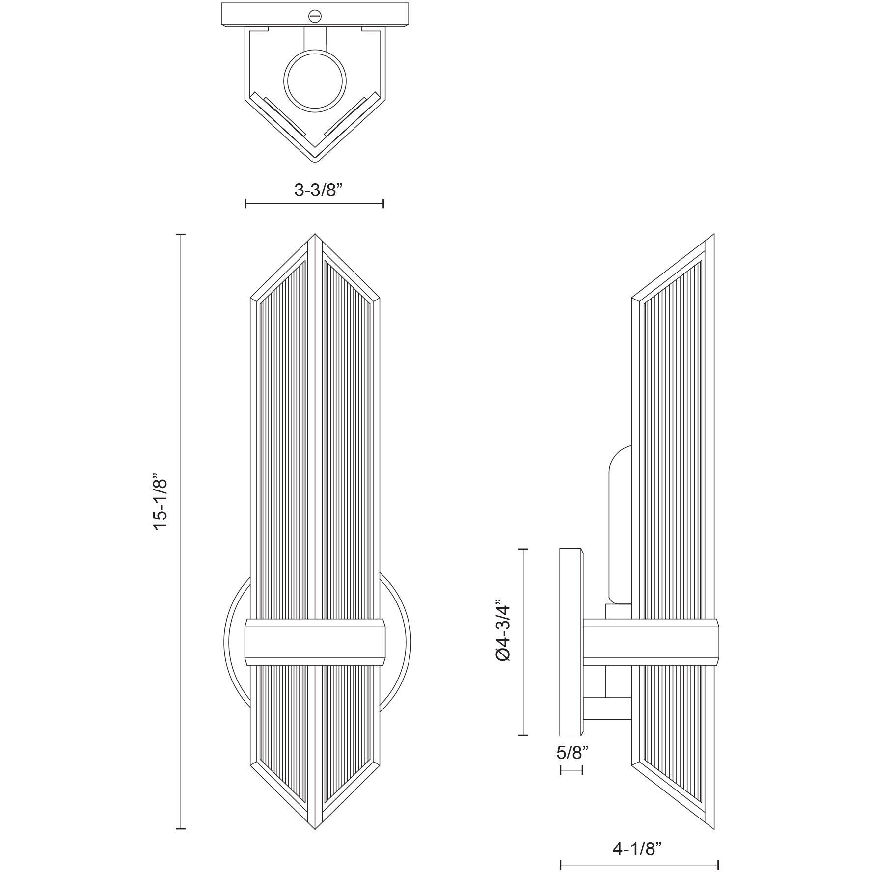 Cairo Wall/Vanity Light Wall Light in Urban Bronze