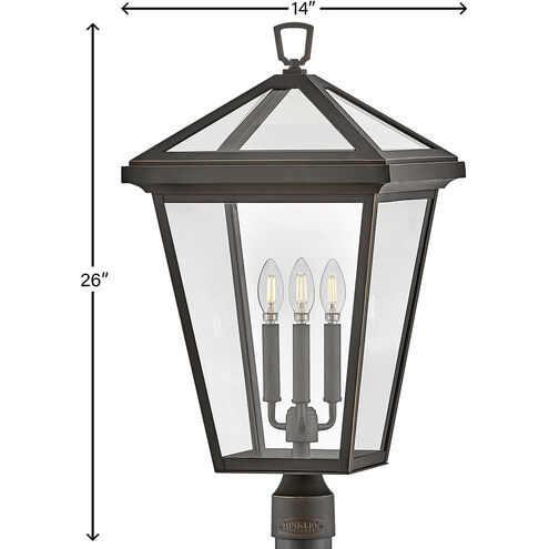 Estate Series Alford Place LED 26 inch Oil Rubbed Bronze Outdoor Post Mount Lantern