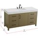 Nathan 60 X 34 inch Chestnut Brown Bathroom Vanity Cabinet