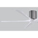 Atlas Irene-5H 60 inch Brushed Pewter with Matte White Blades Ceiling Fan, Flush Mounted