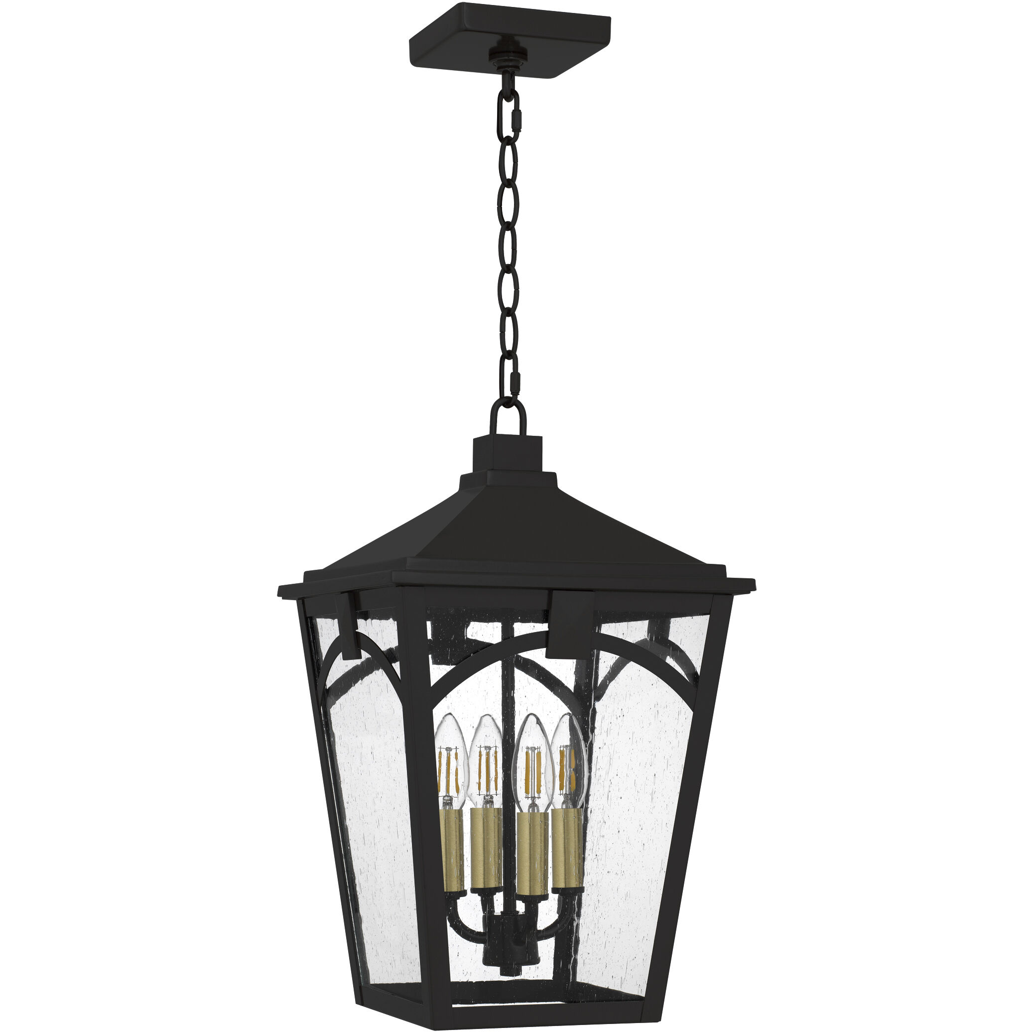 Jaxon 4 Light 10.75 inch Western Bronze Outdoor Hanging Lantern