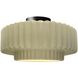 Radiance 1 Light 14.5 inch Vanilla Gloss and Matte Black Semi Flush Ceiling Light