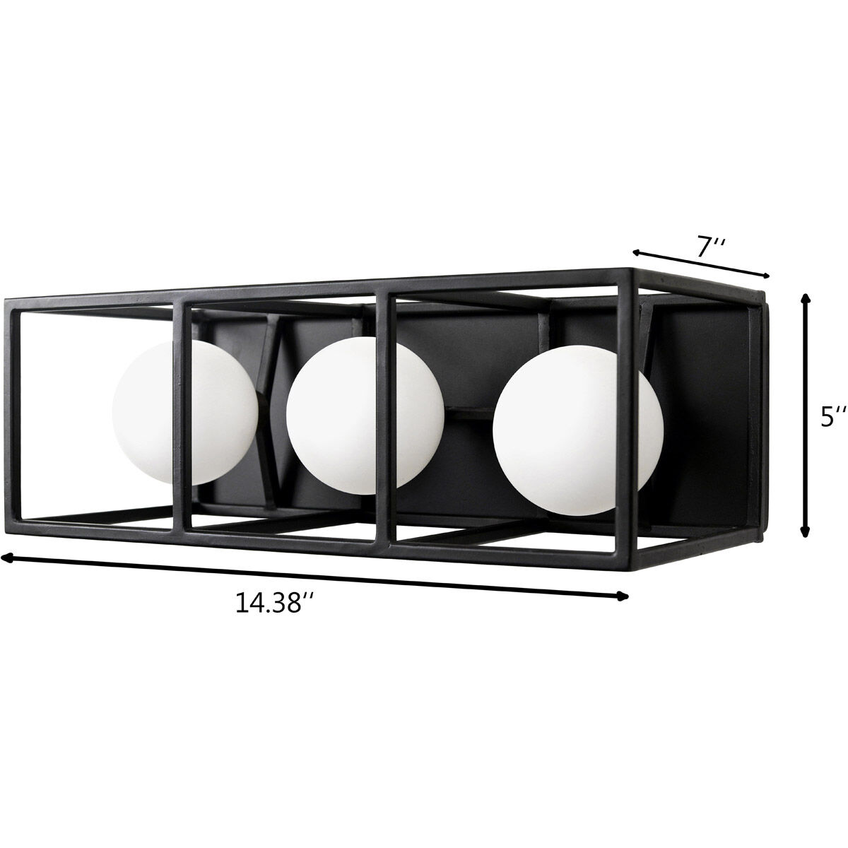 Plaza LED 14.38 inch Carbon and Havana Gold Bath Vanity Wall Light