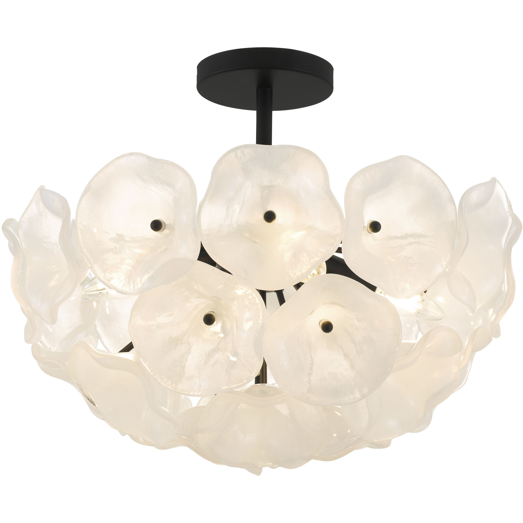 Audrey 4 Light 18.75 inch Matte Black Semi-Flush Mount Ceiling Light