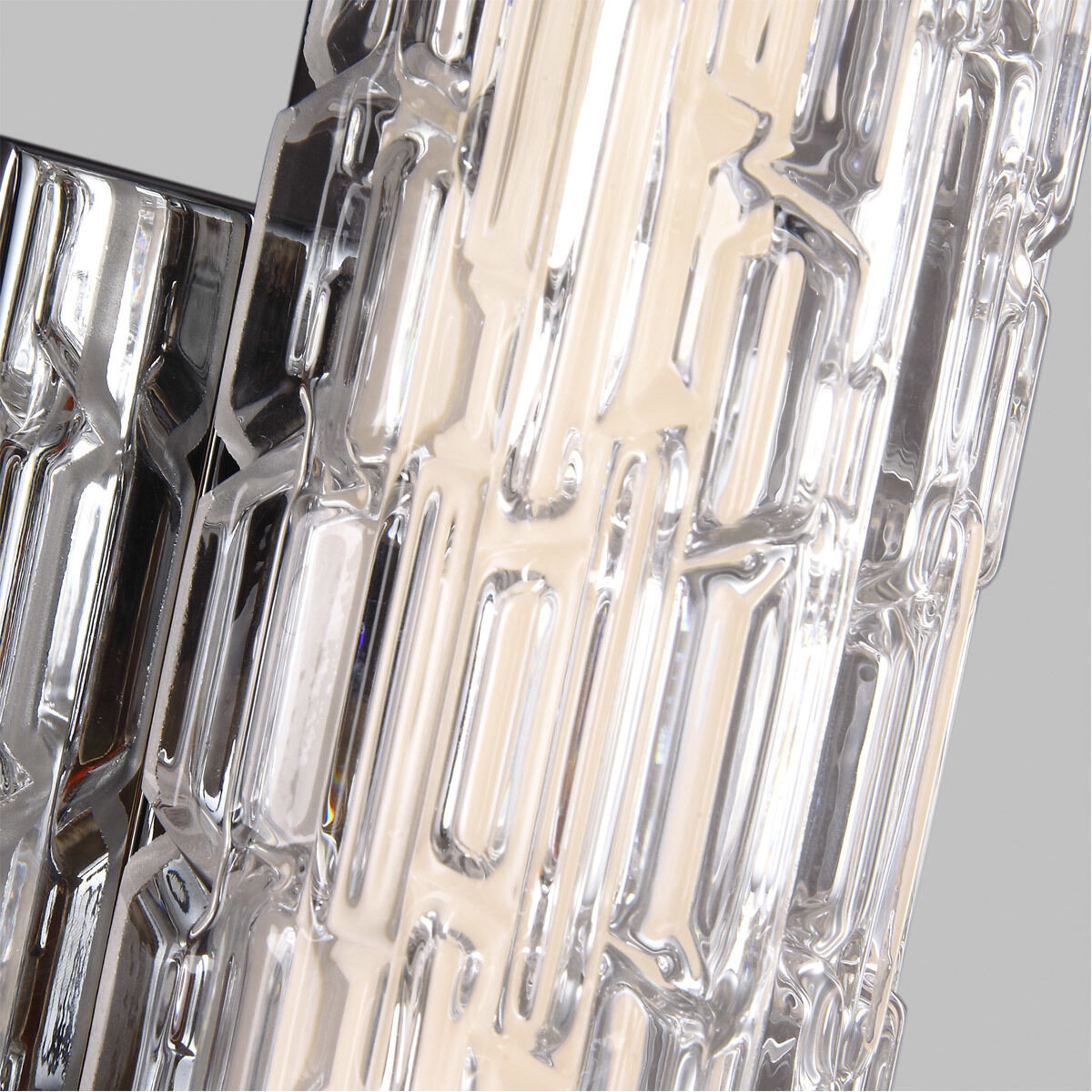 Sean Lavin Cutler LED 24 inch Chrome Vanity Light Wall Light in Clear Staggered Rock