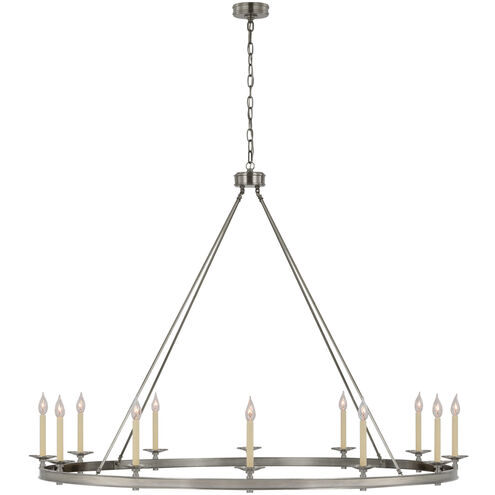 Chapman & Myers Launceton LED 63.25 inch Antique Nickel Ring Chandelier Ceiling Light, Oversized