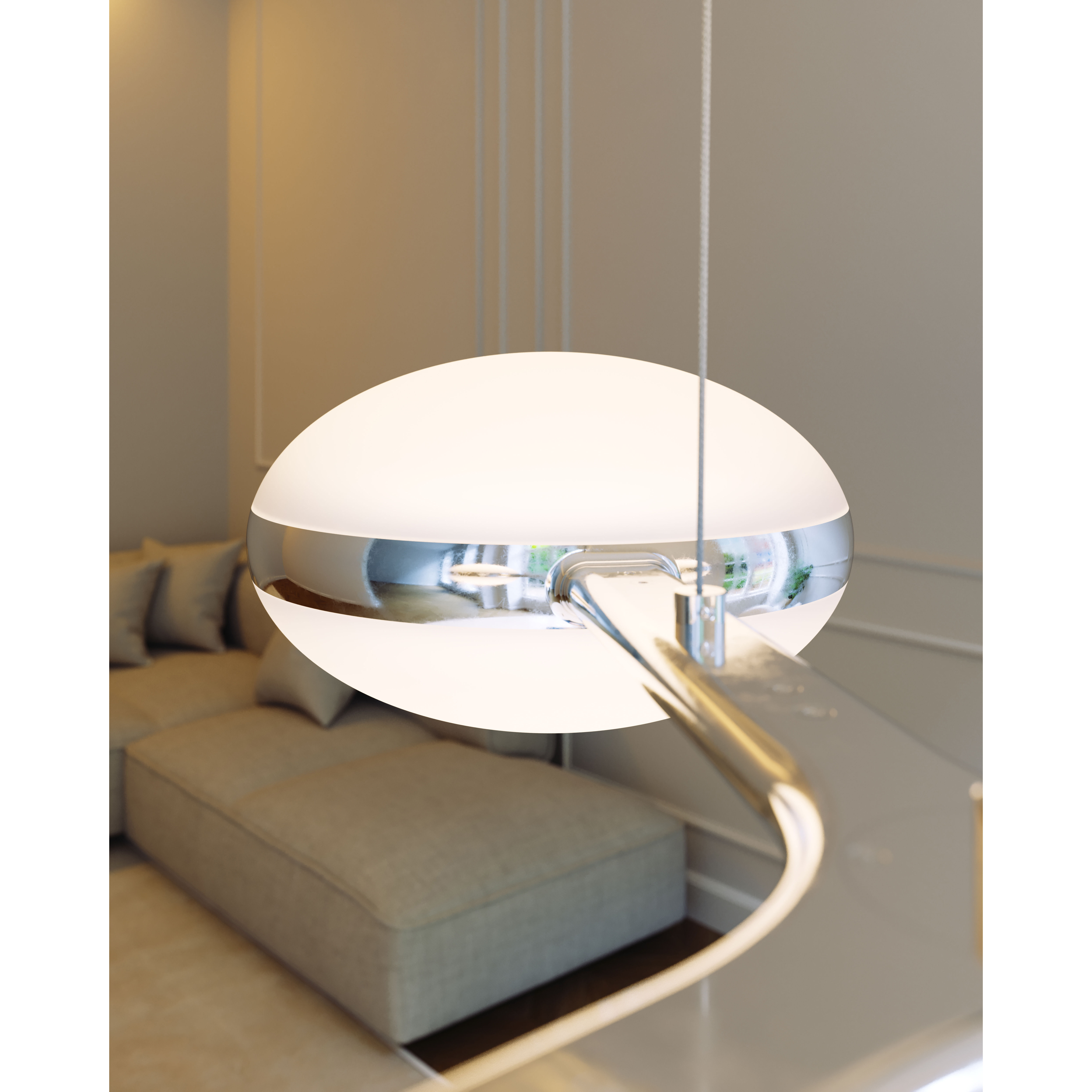Pillows LED 35.5 inch Polished Chrome Pendant Ceiling Light