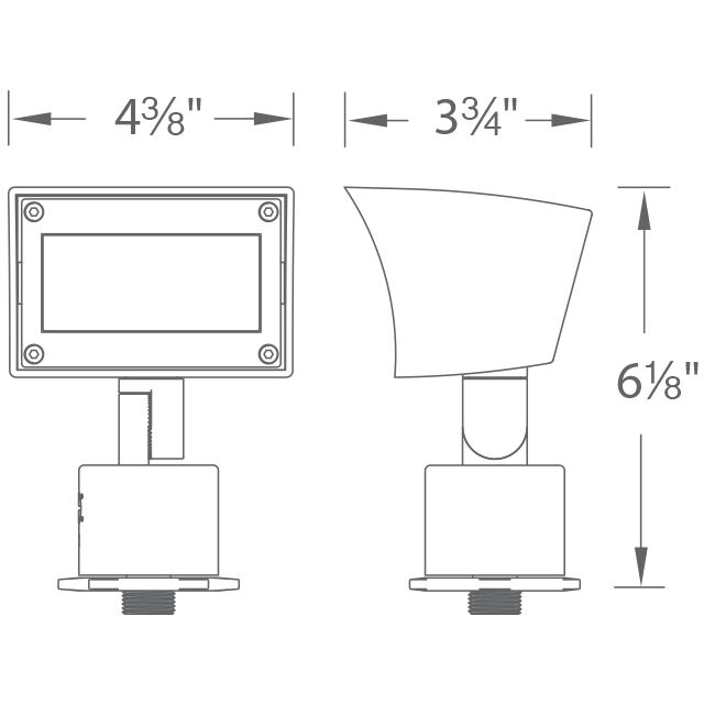 Tyler Solid Brass Coated in Bronze 14.5 watt LED Spot and Flood Lighting in Bronzed Brass, Wall Wash, WAC Landscape