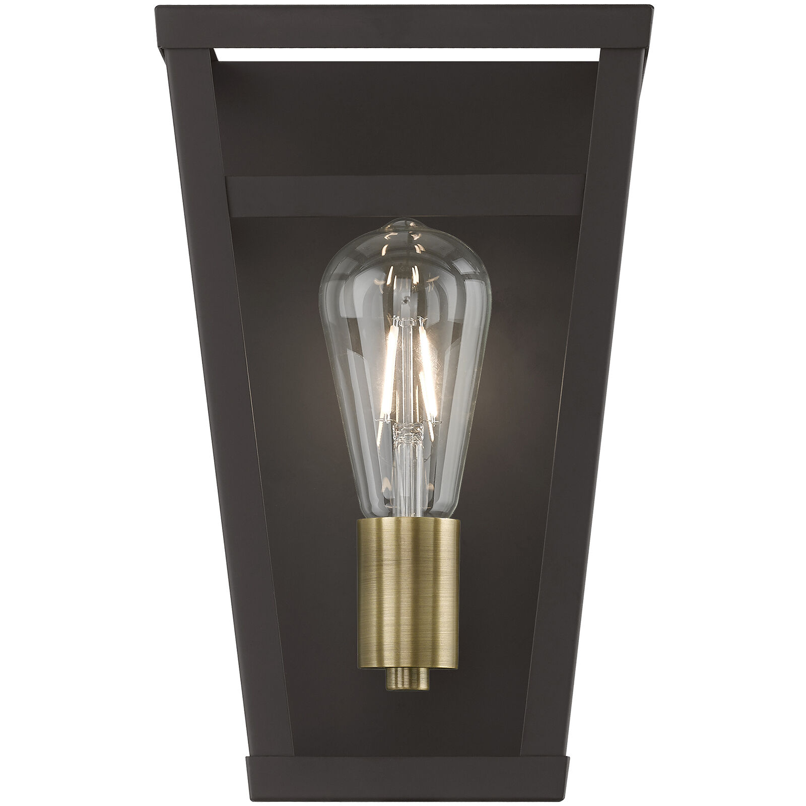 Schofield 1 Light 7 inch Bronze with Antique Brass Accents ADA Sconce Wall Light