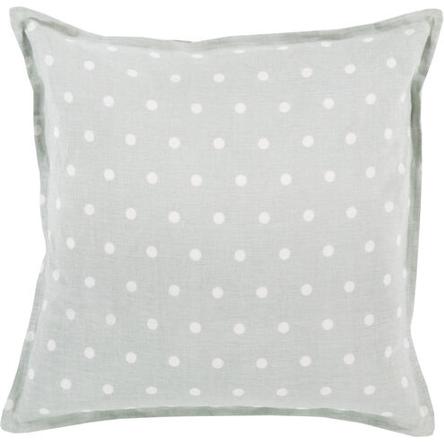 Polka Dot 22 inch Cream, Light Gray Pillow Kit