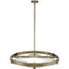 Optics 6 Light 36 inch Winter Brass Chandelier Ceiling Light