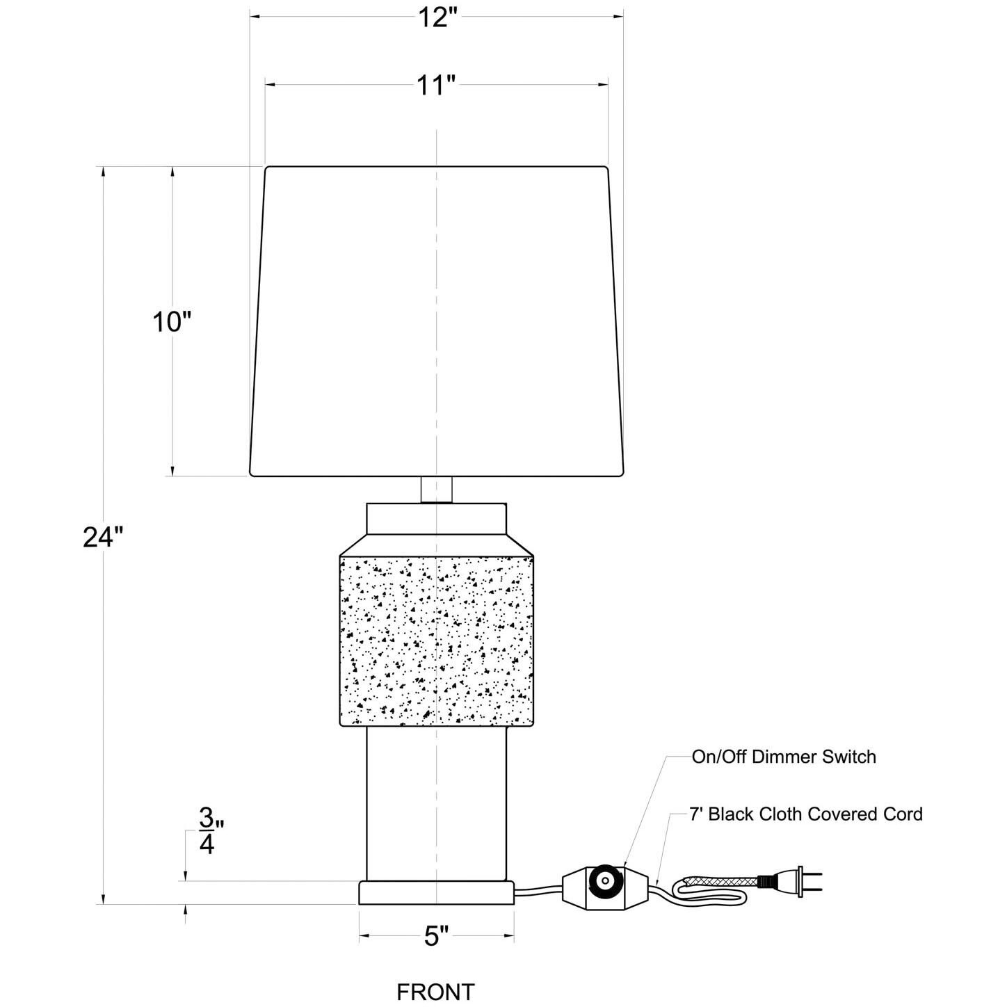 Tilde 24 inch 100.00 watt Apothecary Gold and Orange Quartz Table Lamp Portable Light