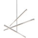 Vega LED 0.75 inch Brushed Nickel Chandelier Ceiling Light