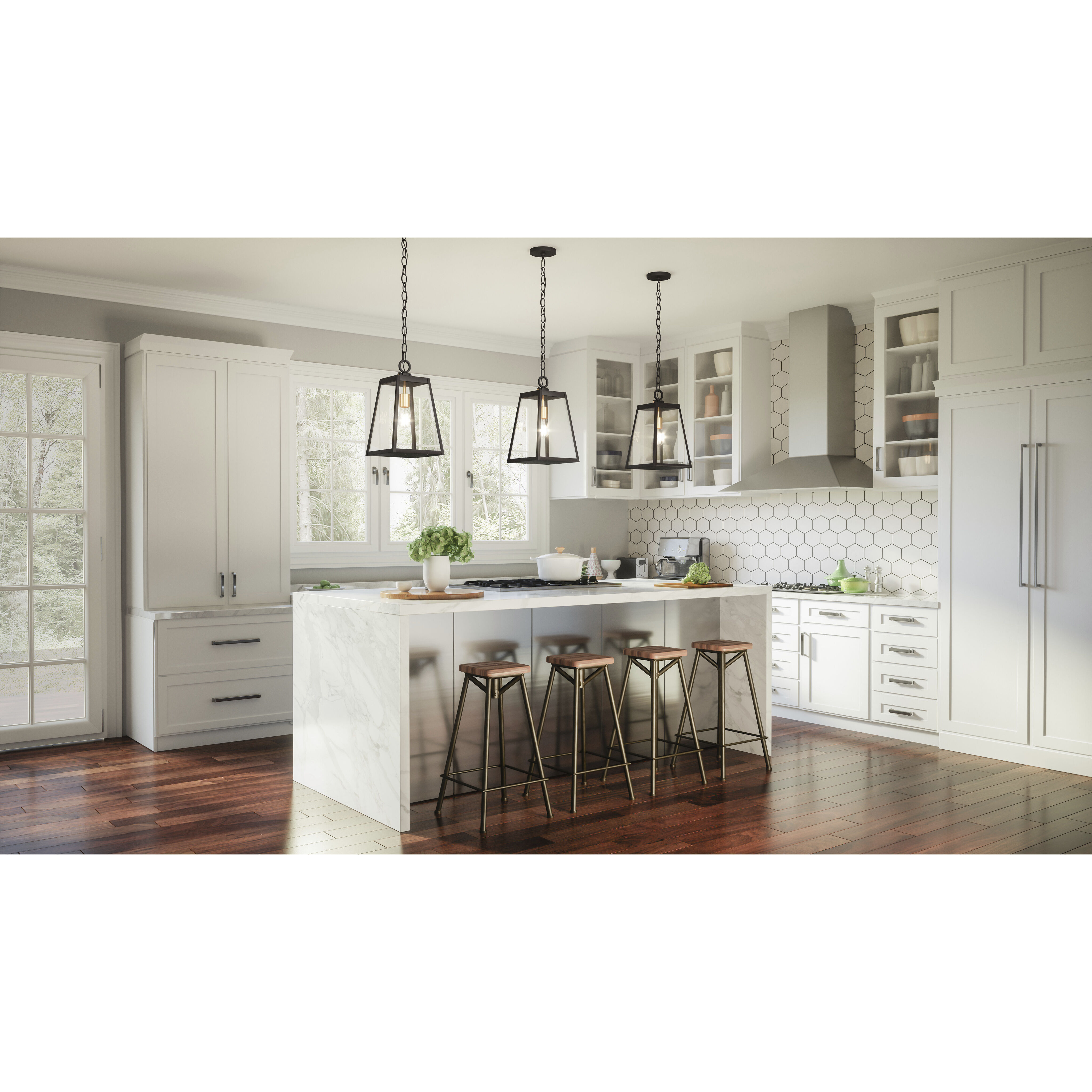 Amberly Grove 1 Light 9 inch Western Bronze Outdoor Hanging Lantern