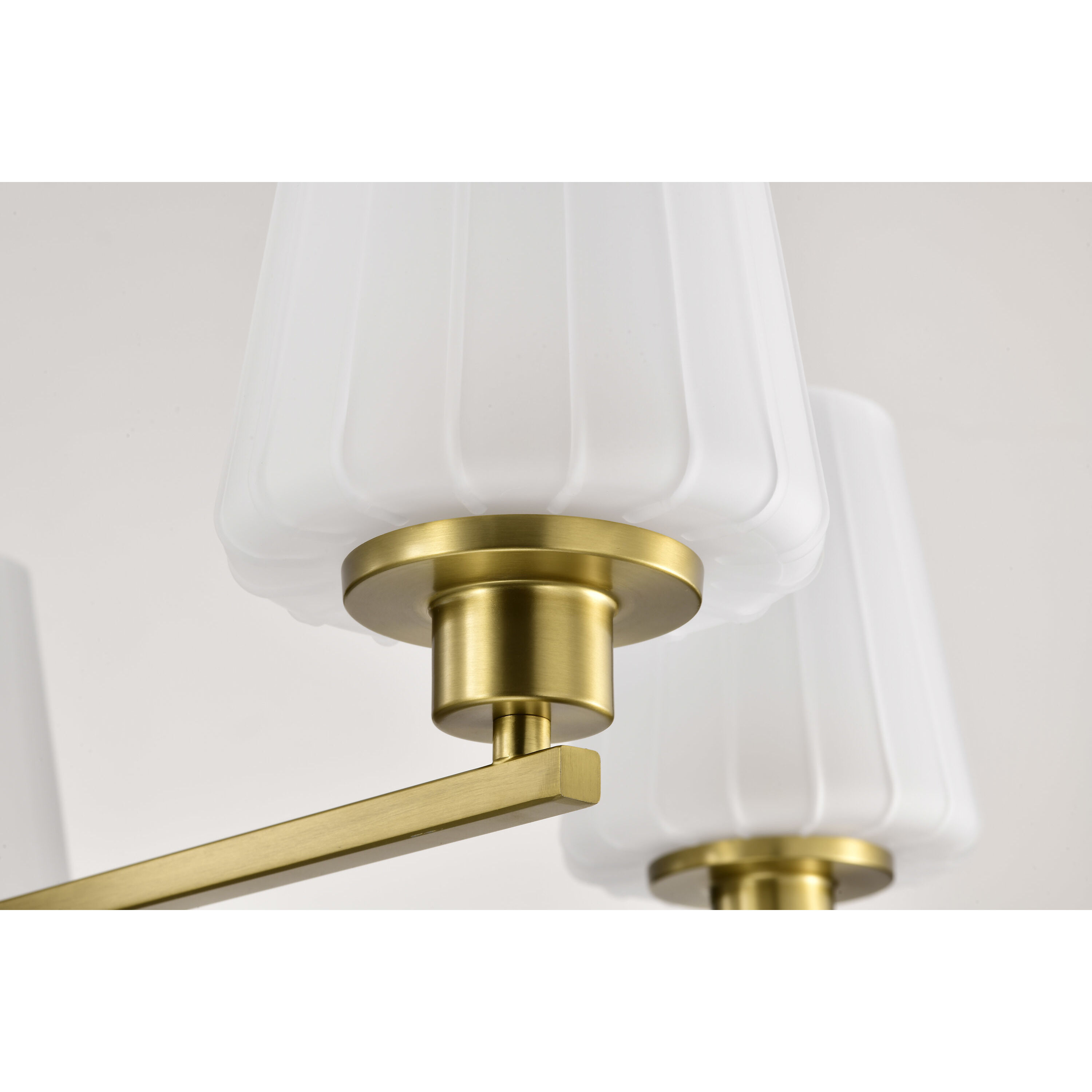 Lune 30 inch Vintage Brass Chandelier Ceiling Light