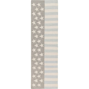 Washington 36 X 24 inch Medium Gray, Pale Blue, Khaki Rug