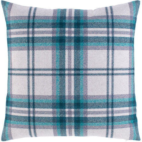 Benji 20 X 20 inch Light Gray/Teal/Dark Green/Camel Pillow Kit, Square