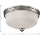 Casual Mission 3 Light 13 inch Brushed Nickel Flush Mount Ceiling Light