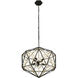 Marcia 8 Light 24 inch Matte Black and French Gold Pendant Ceiling Light