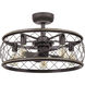 Dury 22 inch Palladian Bronze with Brown Blades Fandelier