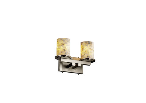 Alabaster Rocks 2 Light 13 inch Brushed Nickel Bath Bar Wall Light in Incandescent