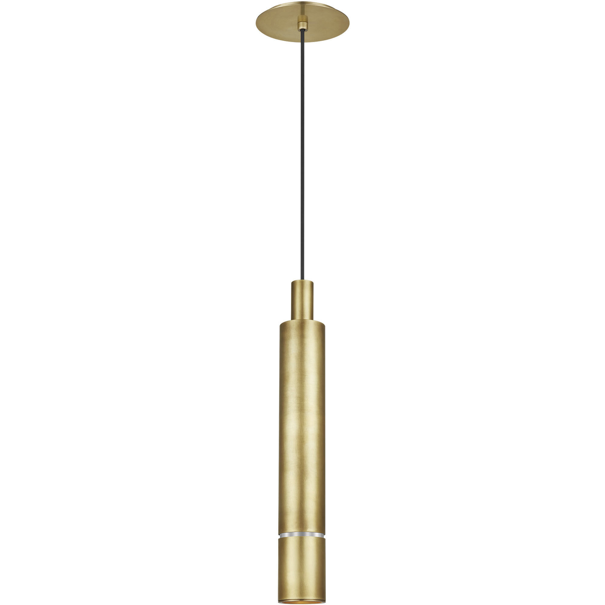 Mick De Giulio Sottile LED Natural Brass Pendant Ceiling Light, Integrated LED