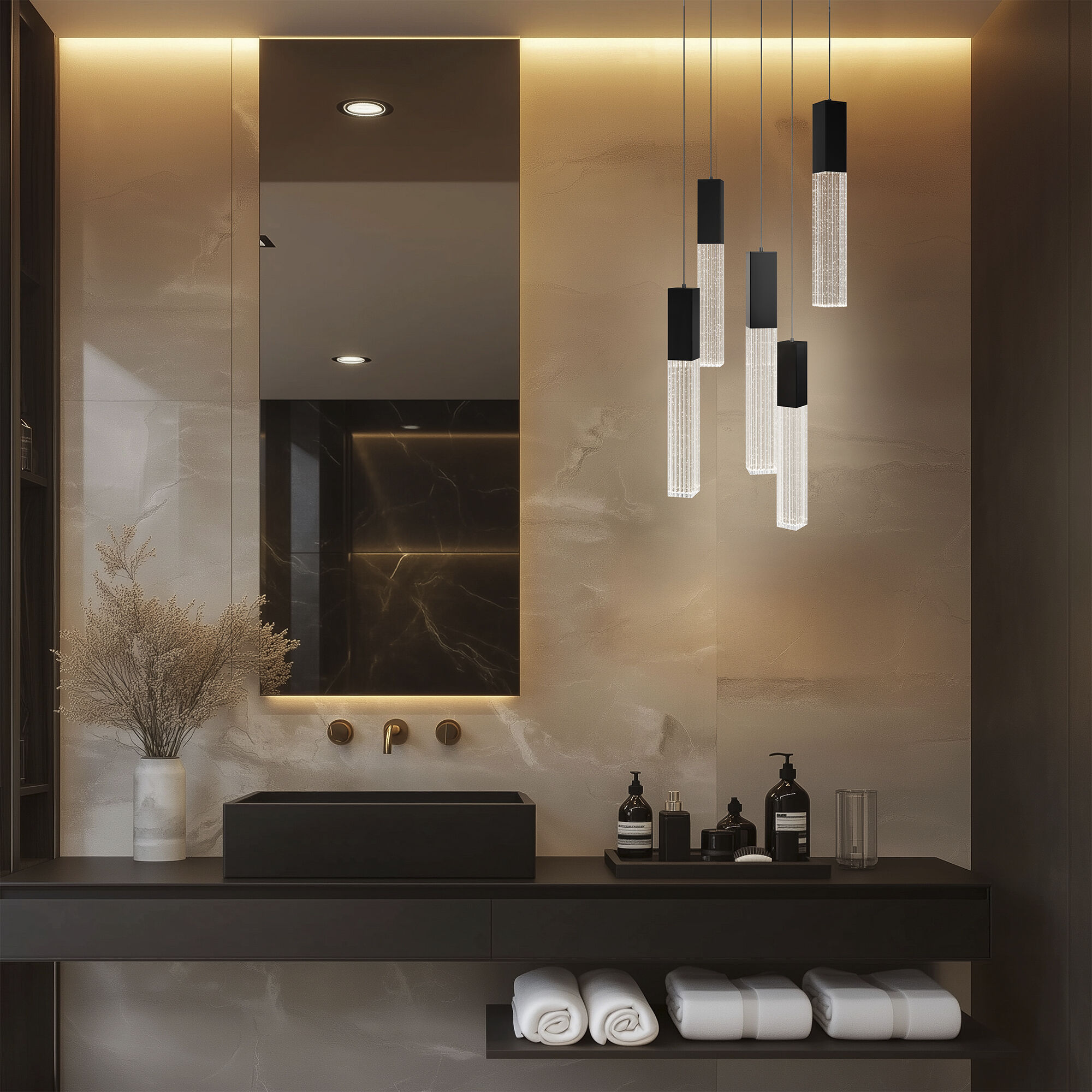 Cinema LED 12 inch Aged Brass Indoor Hanging Lighting Ceiling Light