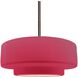 Radiance Collection - Tier Pendant Ceiling Light in Brushed Nickel, Black Cord, Replaceable Bulb, Cerise, 14.5W x 5.25H, Form+Finish+Function