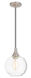 Art Glass 1 Light 9 inch Brushed Nickel Mini Pendant Ceiling Light