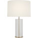 AERIN Lineham 16 inch 3.00 watt Crystal and Polished Nickel Cordless Accent Lamp Portable Light