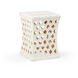 Chelsea House 18 inch White Glaze Garden Seat