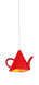 DU Series 6 inch Red Pendant Ceiling Light, Teapot
