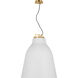 Sean Lavin Forge LED 26 inch Natural Brass Line-Voltage Pendant Ceiling Light in Matte White
