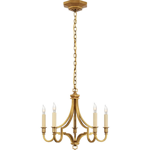 Chapman & Myers Mykonos LED 15.5 inch Antique-Burnished Brass Chandelier Ceiling Light, Small