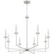 Prescott 8 Light 32 inch Brushed Nickel Chandelier Ceiling Light