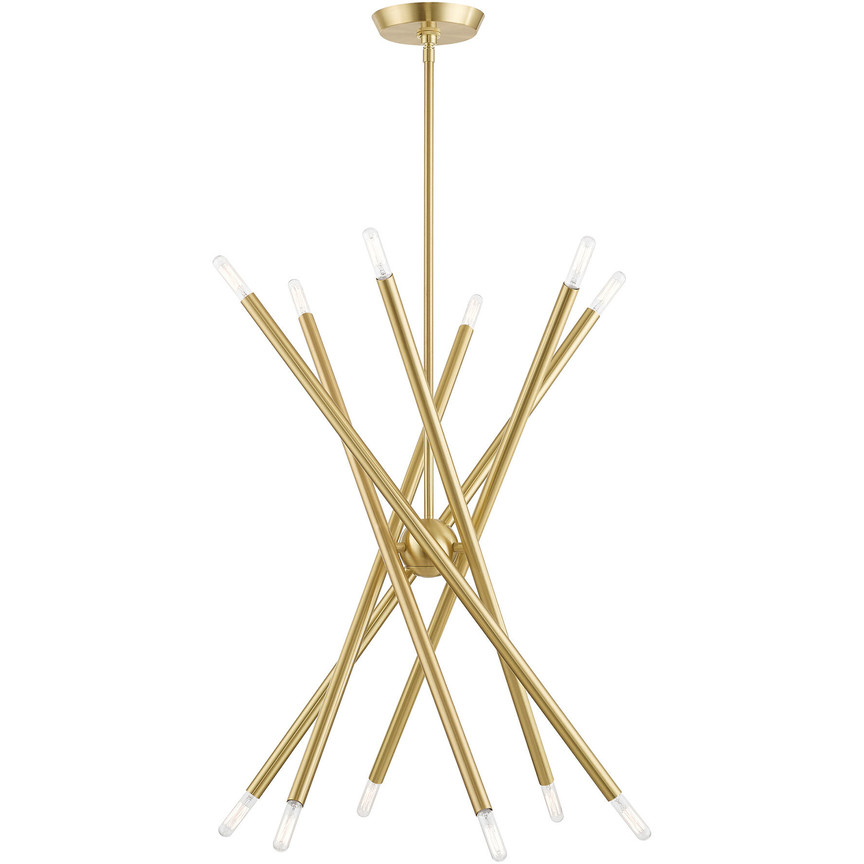 Soho 12 Light 28 inch Satin Brass Chandelier Ceiling Light