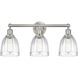 Edison Brookfield 3 Light 24 inch Brushed Satin Nickel Bath Vanity Light Wall Light in Clear Glass