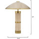 Seychelles 64 inch 60.00 watt White Washed Rattan and Polished Brass Floor Lamp Portable Light, Inline