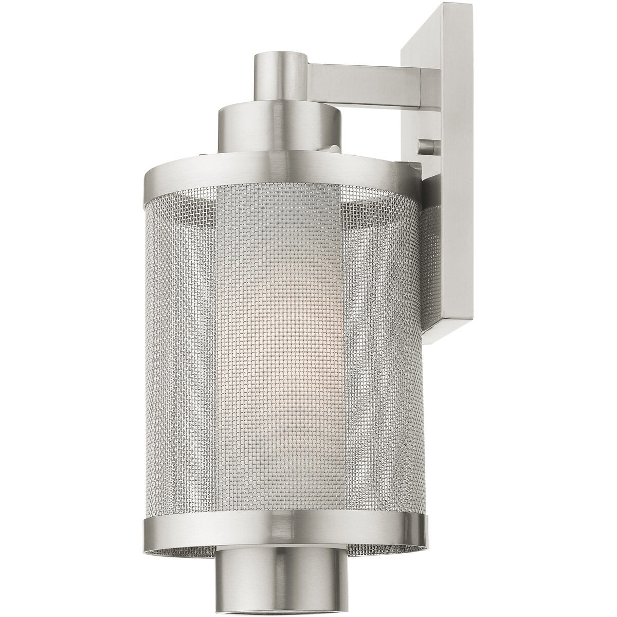 Nottingham 1 Light 15 inch Brushed Nickel Outdoor Wall Lantern
