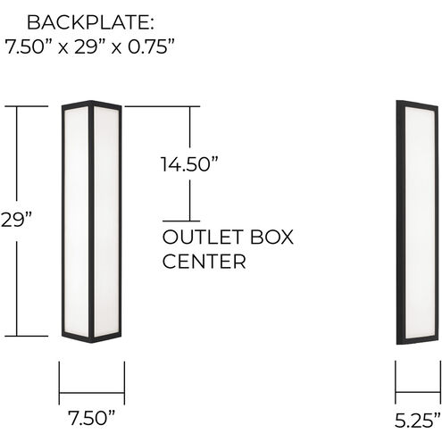 Irvin LED 29 inch Black Outdoor Wall Lantern