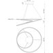 Ampersand LED 39.38 inch Brushed Gold Pendant Ceiling Light