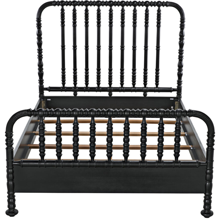 Bachelor Hand Rubbed Black Bed, Queen