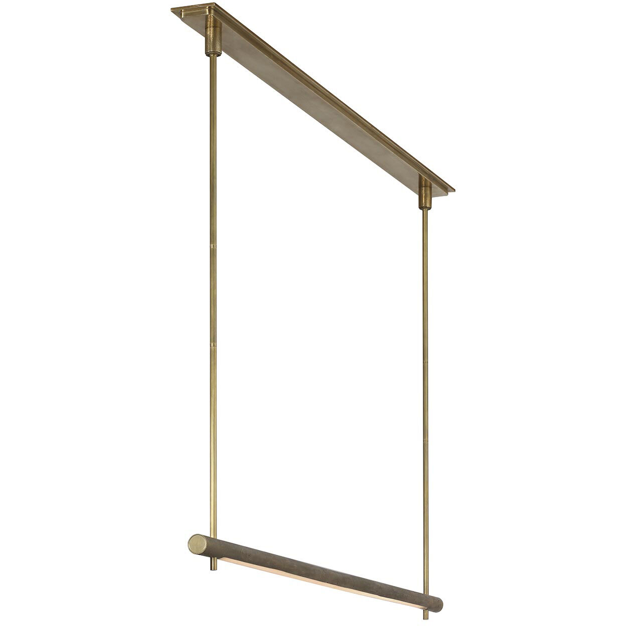 Anne-Marie Barton Stahl Linear Chandelier Ceiling Light in Museum Brass