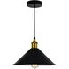 Brave 1 Light 10 inch Black Mini Pendant Ceiling Light