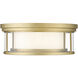 Willow 3 Light 16 inch Olde Brass Flush Mount Ceiling Light in Olde Bronze