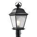 Mount Vernon 1 Light 21 inch Black Outdoor Post Lantern in Clear Seeded, Incandescent