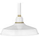 Foundry Classic Outdoor Barn Light in Gloss White, Gooseneck