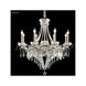 Dynasty Cast Brass 9 Light 30 inch Pewter Crystal Chandelier Ceiling Light