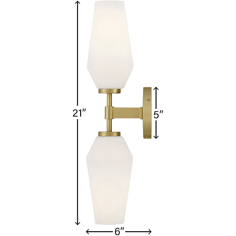 Gio Sconce Wall Light in Lacquered Brass, Large